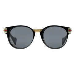 Gucci - Round Acetate and Metal Sunglasses - Black - Gucci Eyewear - Avvenice