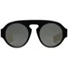 Gucci - Round Acetate Sunglasses - Black Acetate Grey Lenses - Gucci Eyewear - Avvenice