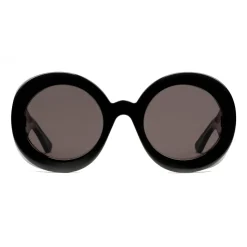 Gucci - Round Acetate Sunglasses - Black - Gucci Eyewear - Avvenice