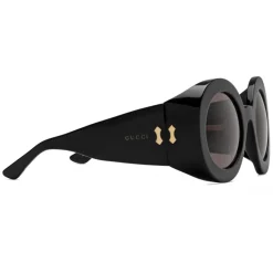 Gucci - Round Acetate Sunglasses - Black - Gucci Eyewear - Avvenice