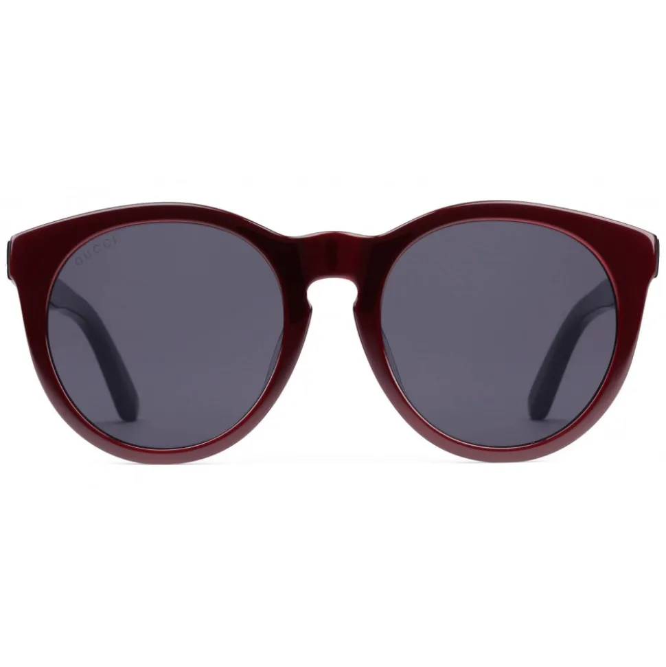 Gucci - Round Acetate Sunglasses - Black and Red Pearl - Gucci Eyewear - Avvenice