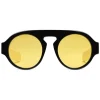 Gucci - Round Acetate Sunglasses - Black Acetate Yellow Lenses - Gucci Eyewear - Avvenice