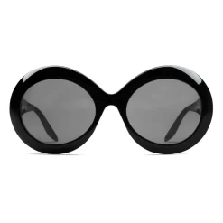 Gucci - Round Acetate Sunglasses - Black - Gucci Eyewear - Avvenice