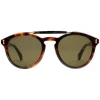 Gucci - Round Acetate Sunglasses - Turtle Acetate with Light Horn Detail - Gucci Eyewear - Avvenice