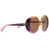 Gucci - Round Frame Acetate Sunglasses - Yellow and Pink Shadow Effect - Gucci Eyewear - Avvenice