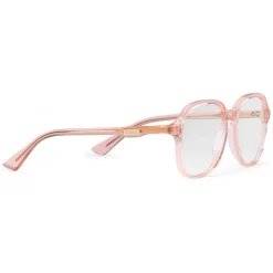 Gucci - Round Frame Acetate Glasses - Transparent Peach Acetate - Gucci Eyewear - Avvenice