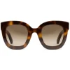 Gucci - Round Frame Acetate Sunglasses with Star - Tortoiseshell Acetate - Gucci Eyewear - Avvenice