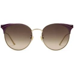 Gucci - Round Frame Metal Sunglasses - Light Tortoiseshell - Gucci Eyewear - Avvenice