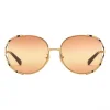 Gucci - Round Metal Sunglasses - Gold Ivory Black - Gucci Eyewear - Avvenice