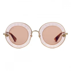 Gucci - Round Sunglasses - L'Aveugle Par Amour - Gold - Turtle - Gucci Eyewear - Avvenice