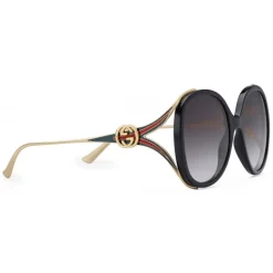 Gucci - Round Sunglasses with Injection - Black Injection - Gucci Eyewear - Avvenice
