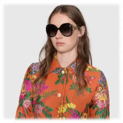 Gucci - Round Sunglasses with Injection - Black Injection - Gucci Eyewear - Avvenice