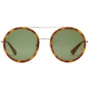 Gucci - Round-Frame Metal Sunglasses - Purple Enamle - Gucci Eyewear - Avvenice