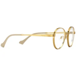 Gucci - Round-Frame Sunglasses - Gold Yellow - Gucci Eyewear - Avvenice
