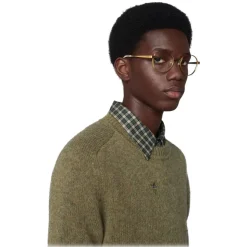 Gucci - Round-Frame Sunglasses - Gold Yellow - Gucci Eyewear - Avvenice