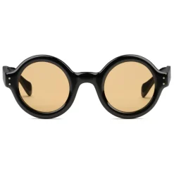 Gucci - Round-Frame Sunglasses - Black Yellow - Gucci Eyewear - Avvenice