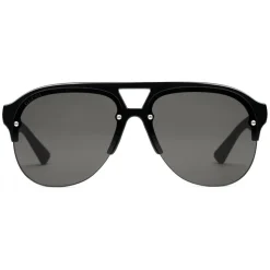 Gucci - Rubber Aviator Glasses - Black Injection - Gucci Eyewear - Avvenice