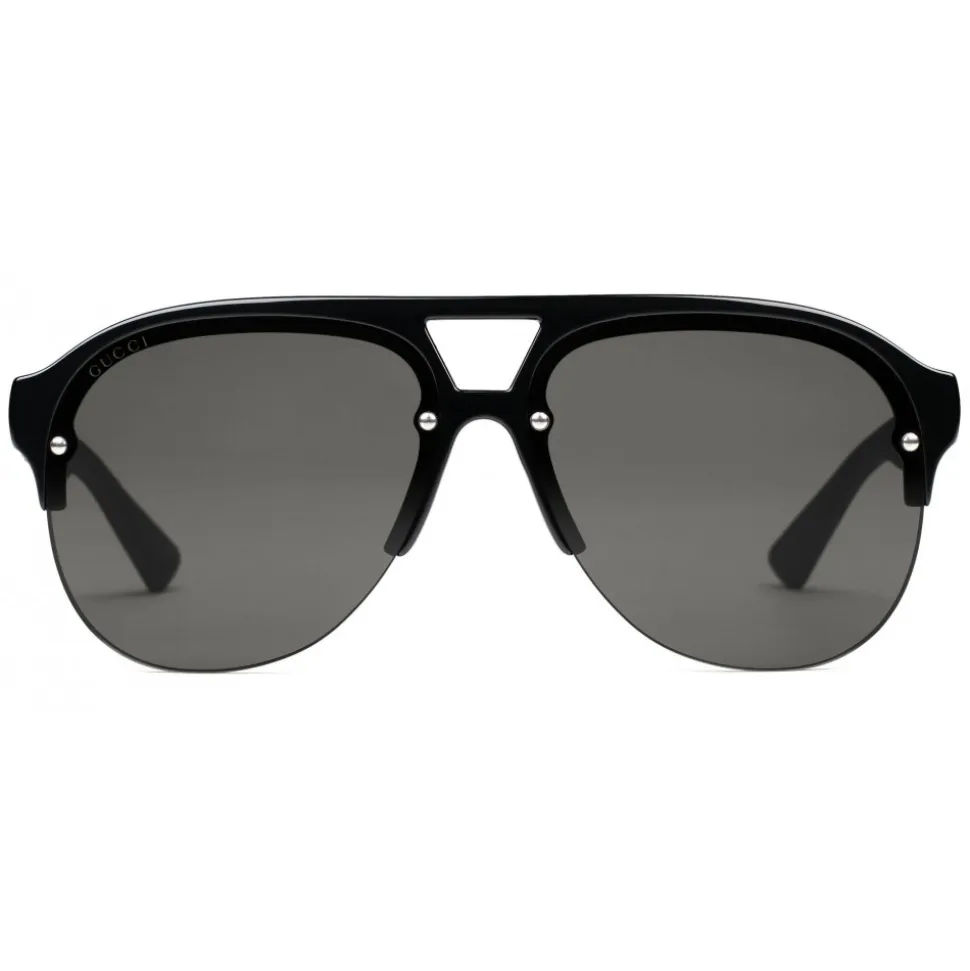 Gucci - Rubber Aviator Glasses - Black Injection - Gucci Eyewear - Avvenice