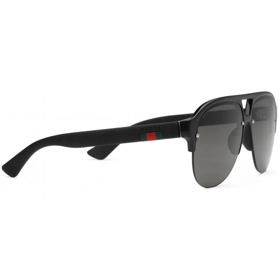 Gucci - Rubber Aviator Glasses - Black Injection - Gucci Eyewear - Avvenice