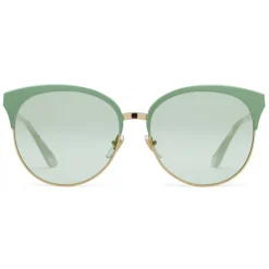 Gucci - Specialized Fit Round Frame Metal Sunglasses - Sage Green - Gucci Eyewear - Avvenice