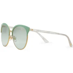 Gucci - Specialized Fit Round Frame Metal Sunglasses - Sage Green - Gucci Eyewear - Avvenice