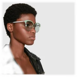 Gucci - Specialized Fit Round Frame Metal Sunglasses - Sage Green - Gucci Eyewear - Avvenice
