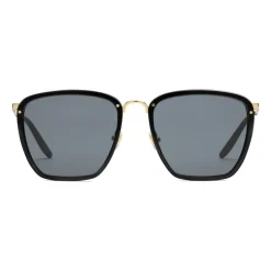 Gucci - Square Acetate and Metal Sunglasses - Black Gold - Gucci Eyewear - Avvenice