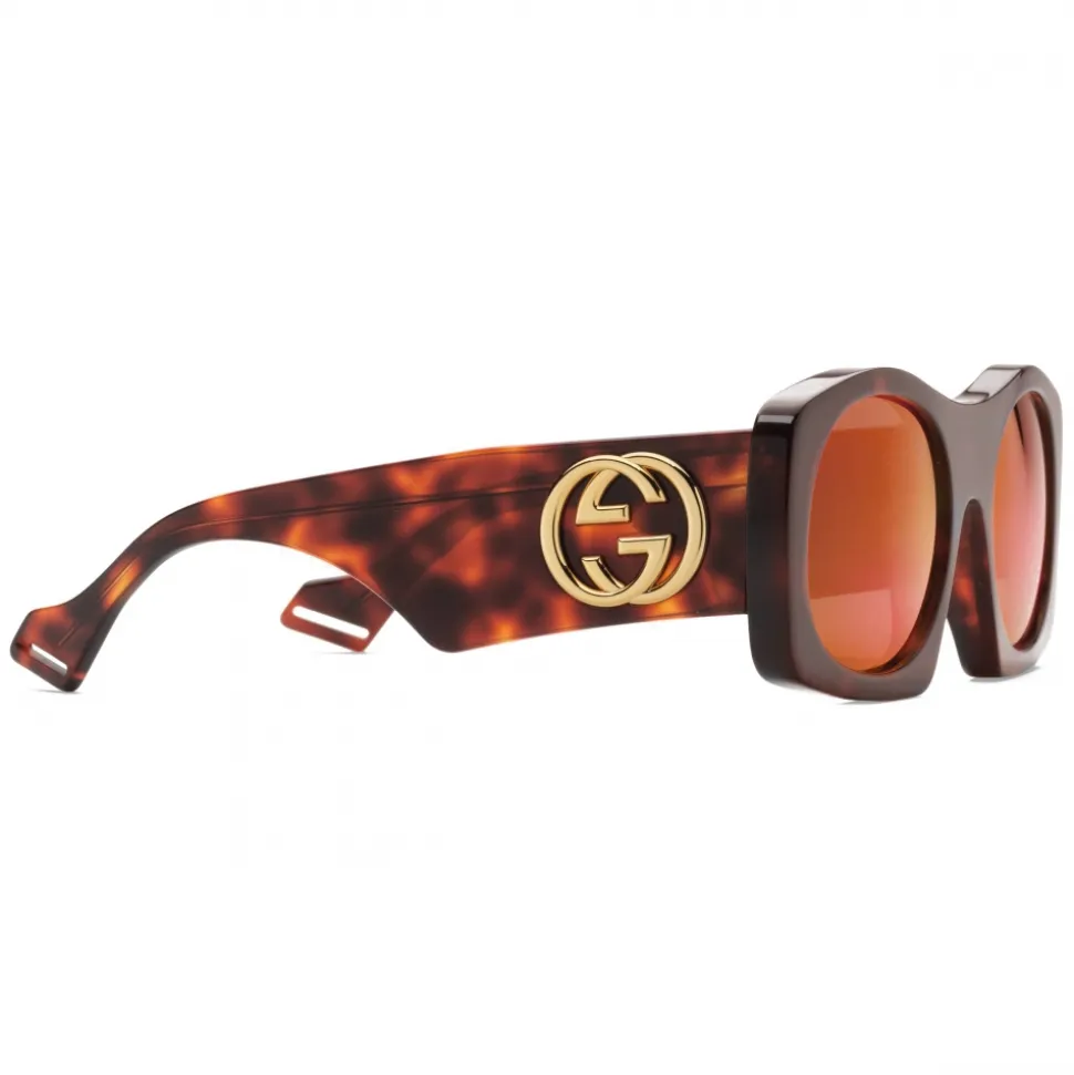 Gucci - Square Acetate Sunglasses - Turtle Twill - Gucci Eyewear - Avvenice