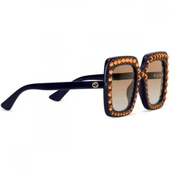 Gucci - Square Acetate Sunglasses Elton John - Dark Blue - Gucci Eyewear - Avvenice