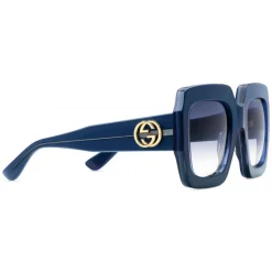 Gucci - Square Acetate Sunglasses - Blue - Gucci Eyewear - Avvenice