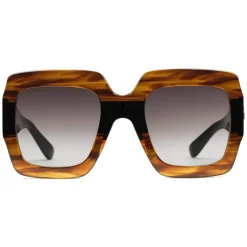 Gucci - Square Acetate Sunglasses - Black and Turtle Acetate - Gucci Eyewear - Avvenice