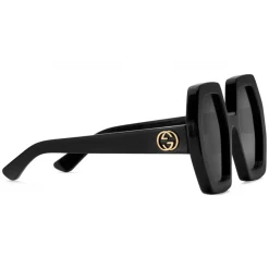 Gucci - Square Acetate Sunglasses - Black Grey - Gucci Eyewear - Avvenice
