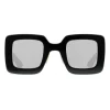 Gucci - Square Acetate Sunglasses - Black Mirror Grey - Gucci Eyewear - Avvenice