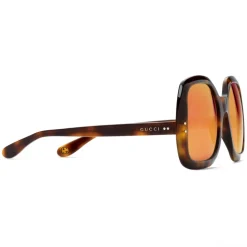 Gucci - Square Acetate Sunglasses - Turtle Orange - Gucci Eyewear - Avvenice