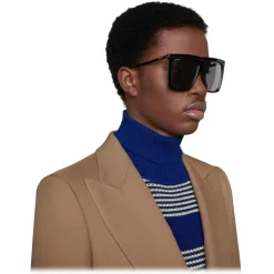 Gucci - Square Acetate Sunglasses - Black - Gucci Eyewear - Avvenice