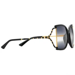 Gucci - Square Frame Acetate and Metal Sunglasses - Black - Gucci Eyewear - Avvenice