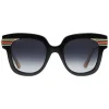 Gucci - Square Frame Acetate Sunglasses - Black Acetate and Gold - Gucci Eyewear - Avvenice