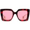Gucci - Square Frame Sunglasses - Red and Black Tortoiseshell - Gucci Eyewear - Avvenice