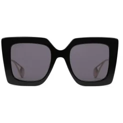 Gucci - Square Frame Sunglasses - Glossy Black - Gucci Eyewear - Avvenice