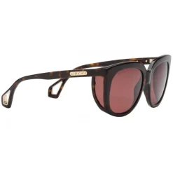 Gucci - Square Frame Sunglasses with Blinkers - Dark Tortoiseshell Acetate - Gucci Eyewear - Avvenice