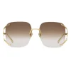Gucci - Square Metal Sunglasses - Brown - Gucci Eyewear - Avvenice