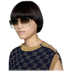 Gucci - Square Metal Sunglasses - Brown - Gucci Eyewear - Avvenice