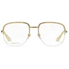 Gucci - Square Metal Sunglasses - Gold - Gucci Eyewear - Avvenice