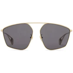 Gucci - Square Sunglasses with Optimal Fit - Gold Metal Frame - Gucci Eyewear - Avvenice