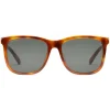 Gucci - Squared Acetate Sunglasses - Turtle Acetate Clear Green Lenses - Gucci Eyewear - Avvenice