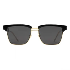 Gucci - Squared Metal and Acetate Sunglasses - Black Dark - Gucci Eyewear - Avvenice