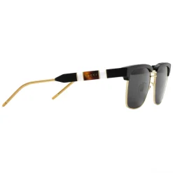 Gucci - Squared Metal and Acetate Sunglasses - Black Dark - Gucci Eyewear - Avvenice