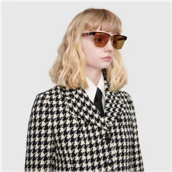 Gucci - Squared Metal and Acetate Sunglasses - Tortoise - Gucci Eyewear - Avvenice