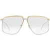 Gucci - Square-Frame Metal Glasses - Silver with Gold Detail - Gucci Eyewear - Avvenice