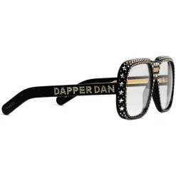 Gucci - Sunglasses Gucci-Dapper Dan - Black with Crystals - Gucci Eyewear - Avvenice